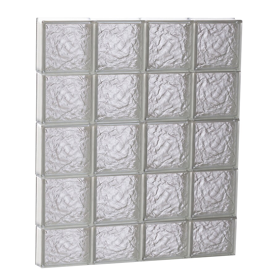 Redi2set Ice Glass Pattern Frameless Replacement Glass Block