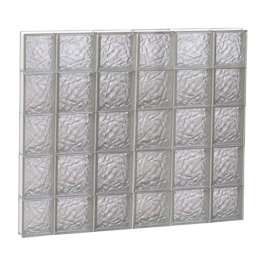 Redi2set Ice Glass Pattern Frameless Replacement Glass Clear Block