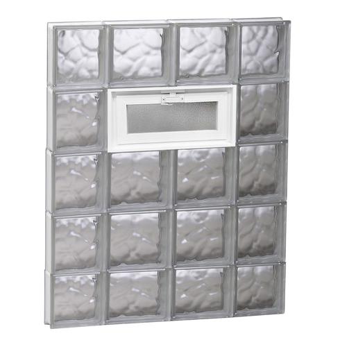 Redi2set Wavy Glass 27 In X 3675 In Frameless Replacement Glass Block Window In The Glass Block 8678