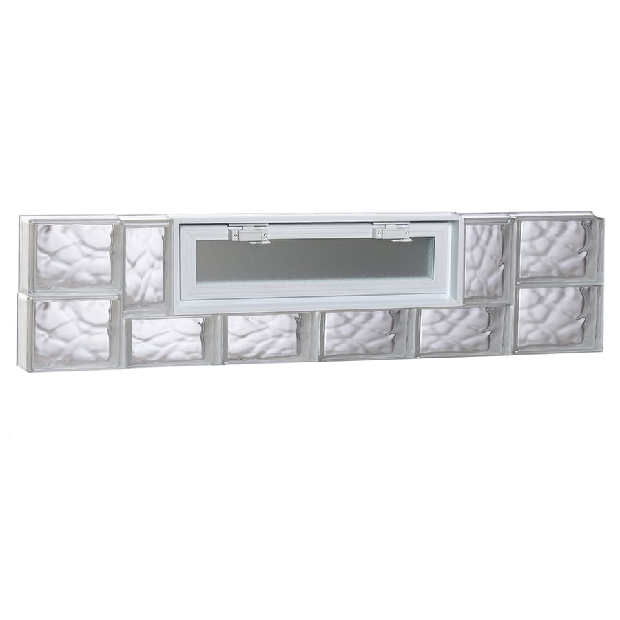 REDI2SET Wavy Glass Pattern Frameless Replacement Glass Clear Block