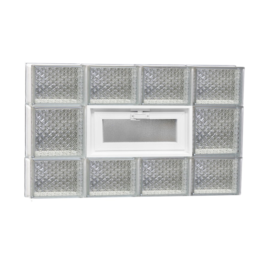Redi2set Diamond Glass Pattern Frameless Replacement Glass Block