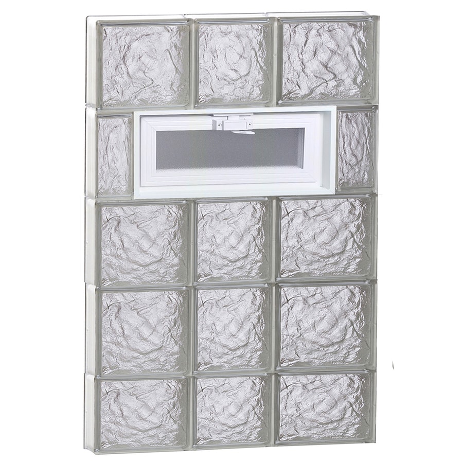 Redi2set Ice Glass Pattern Frameless Replacement Glass Clear Block