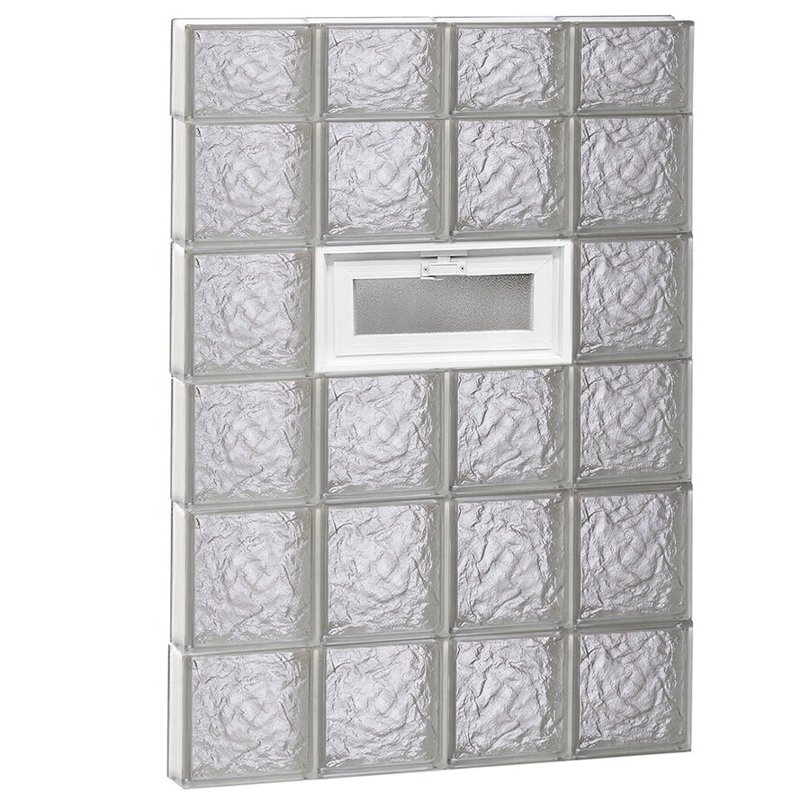 Redi2set Ice Glass Pattern Frameless Replacement Glass Block