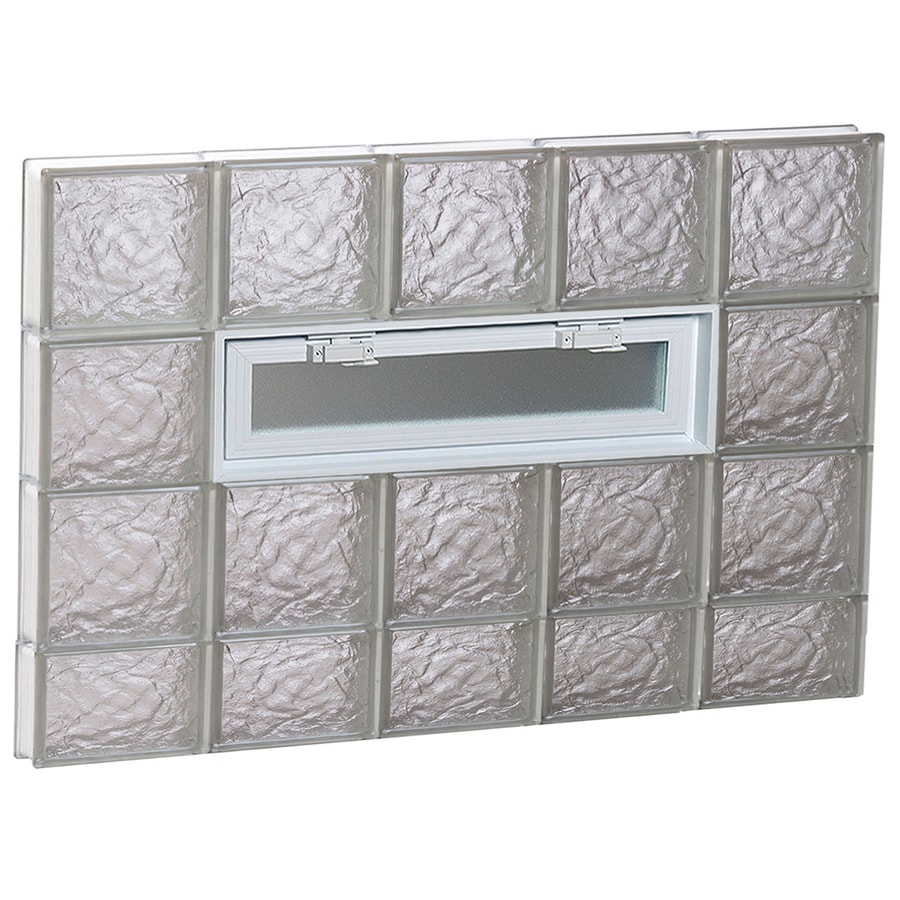 Redi2set Ice Glass Pattern Frameless Replacement Glass Block