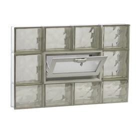Gl Block Windows At Lowes Redi2set Wavy Bronze Gl Pattern Frameless Replacement Block Window Rough Opening 32