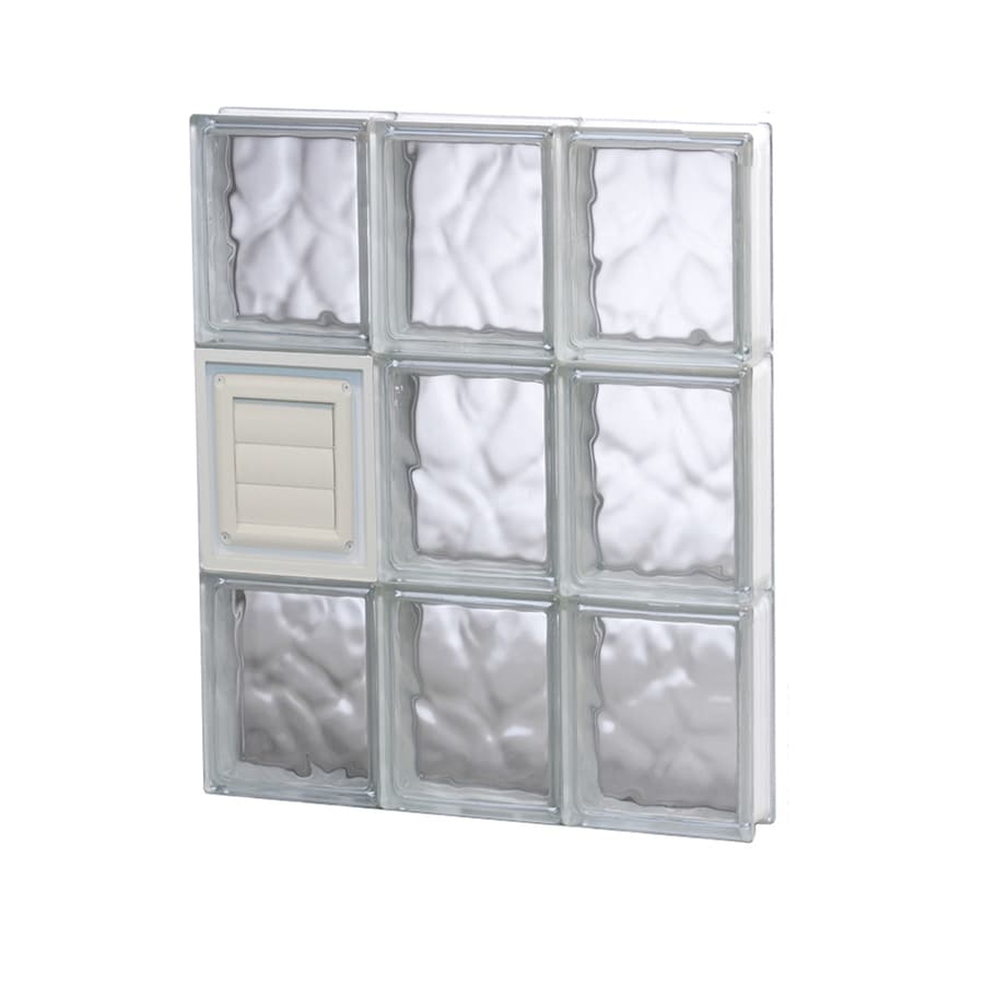 REDI2SET Wavy Glass Pattern Frameless Replacement Glass Clear Block ...