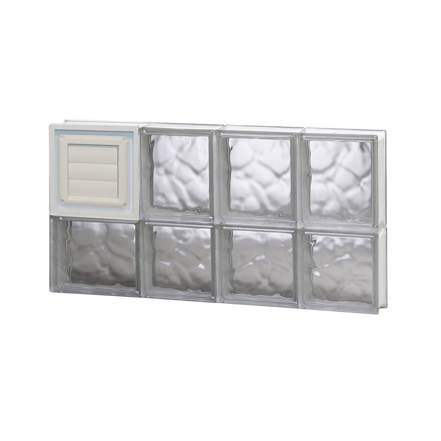 Redi2set Wavy Glass Pattern Frameless Replacement Glass Block