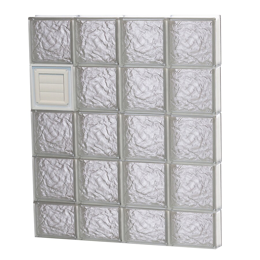 REDI2SET Ice Glass Pattern Frameless Replacement Glass Block Window (Rough Opening: 32-in x 38-in; Actual: 31-in x 36.75-in)