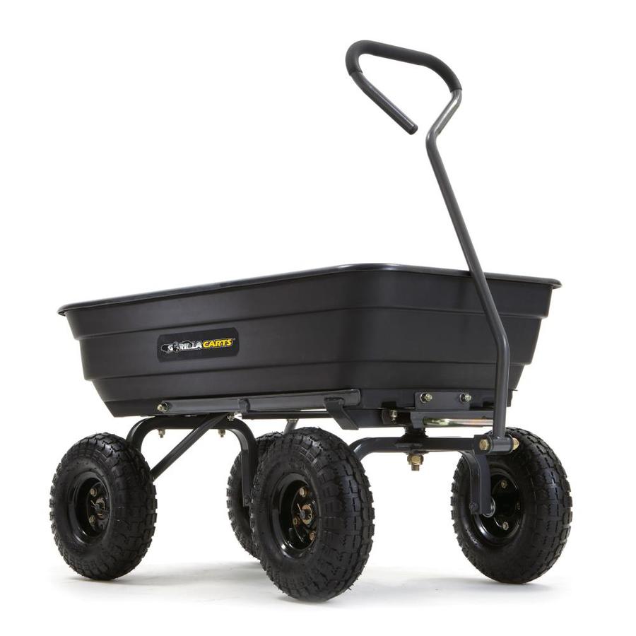 Gorilla Carts 4 Cu Ft Poly Yard Cart At Lowes Com