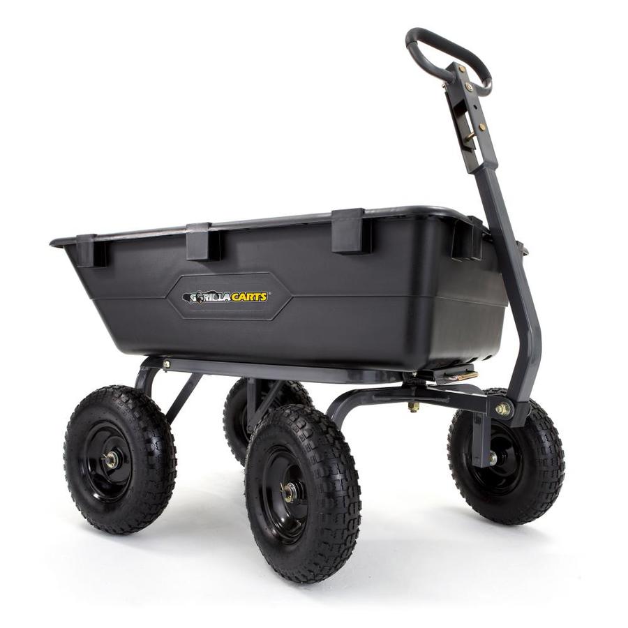 Gorilla Carts 6-cu ft Poly Yard Cart at Lowes.com