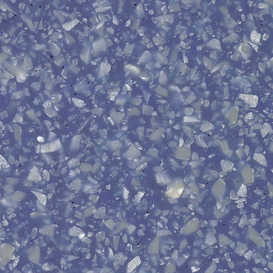 Formica Solid Surfacing 4in W x 4in L Deep Blue Ice Solid Surface Countertop Sample at