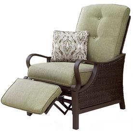 Recliner Patio Chairs At Lowes Hanover Outdoor Furniture Ventura Wicker Steel Recliner Chair With Cushion