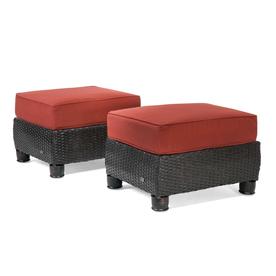 Outdoor Ottomans Foot Stools At Lowes La Z Boy Outdoor Breckenridge 2pk Ottoman Set Meridian Brick Red