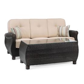 La Z Boy Outdoor Patio Furniture Sets At Lowes La Z Boy Outdoor Breckenridge 2 Piece Frame Patio Conversation Set With Natural
