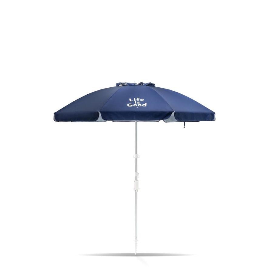 Jordan Manufacturing Navy Market 4 Ft No Tilt Patio Umbrella With Black Steel Frame In The Patio Umbrellas Department At Lowes Com