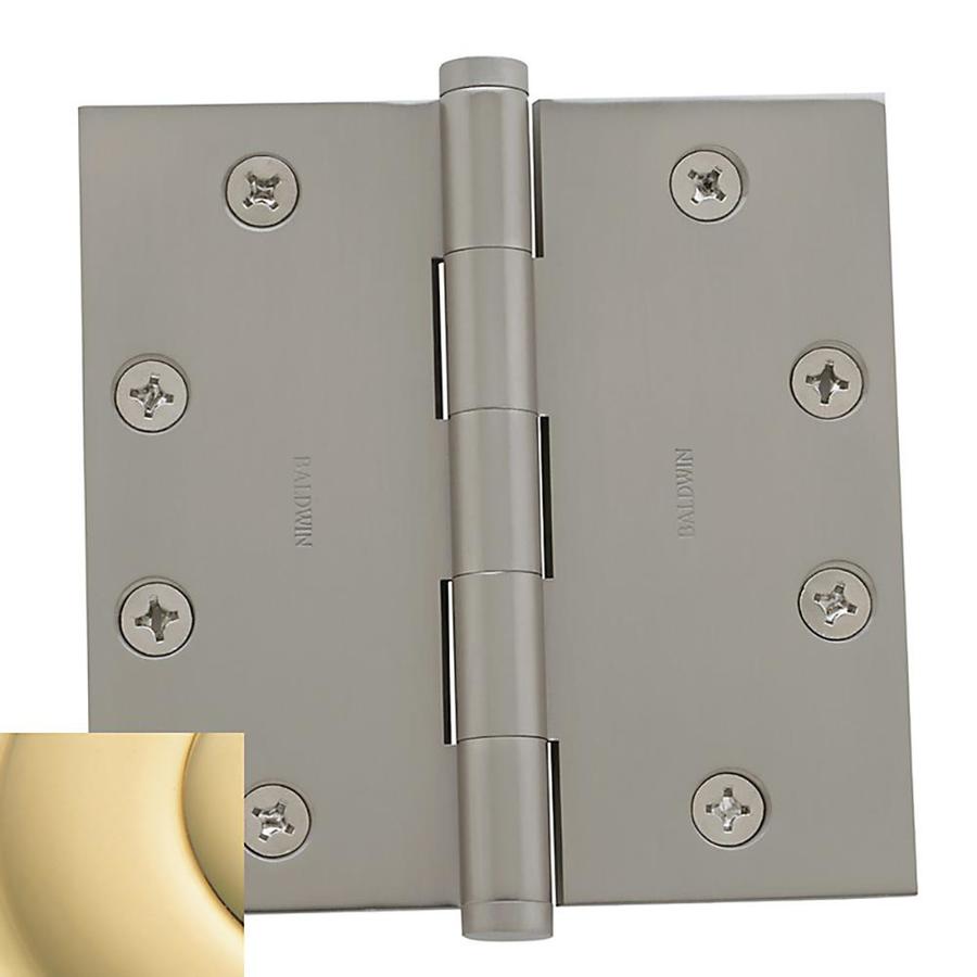 Baldwin Estate 41/2in Polished Brass Mortise Door Hinge in the Door