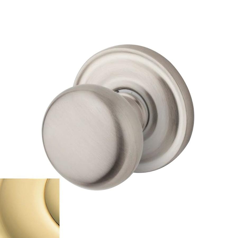 BALDWIN 5015.030.PRIV Polished Brass Round Push Button-Lock Privacy Door Knob
