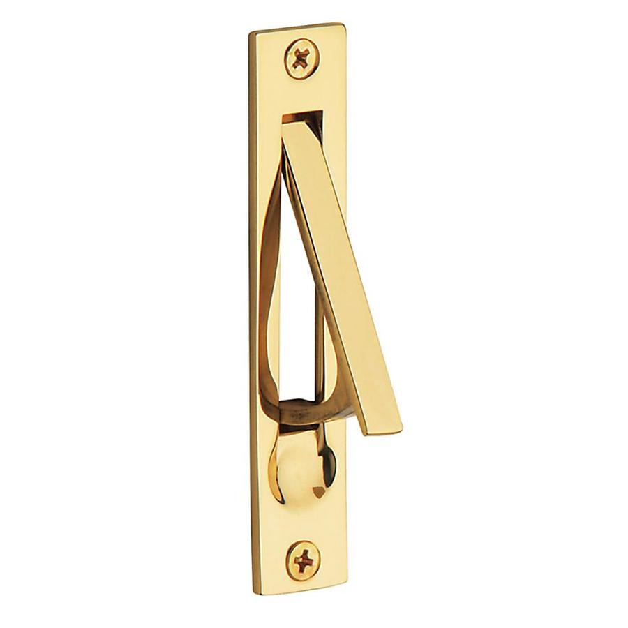Baldwin 0 75 In Polished Brass Pocket Door Pull At Lowes Com