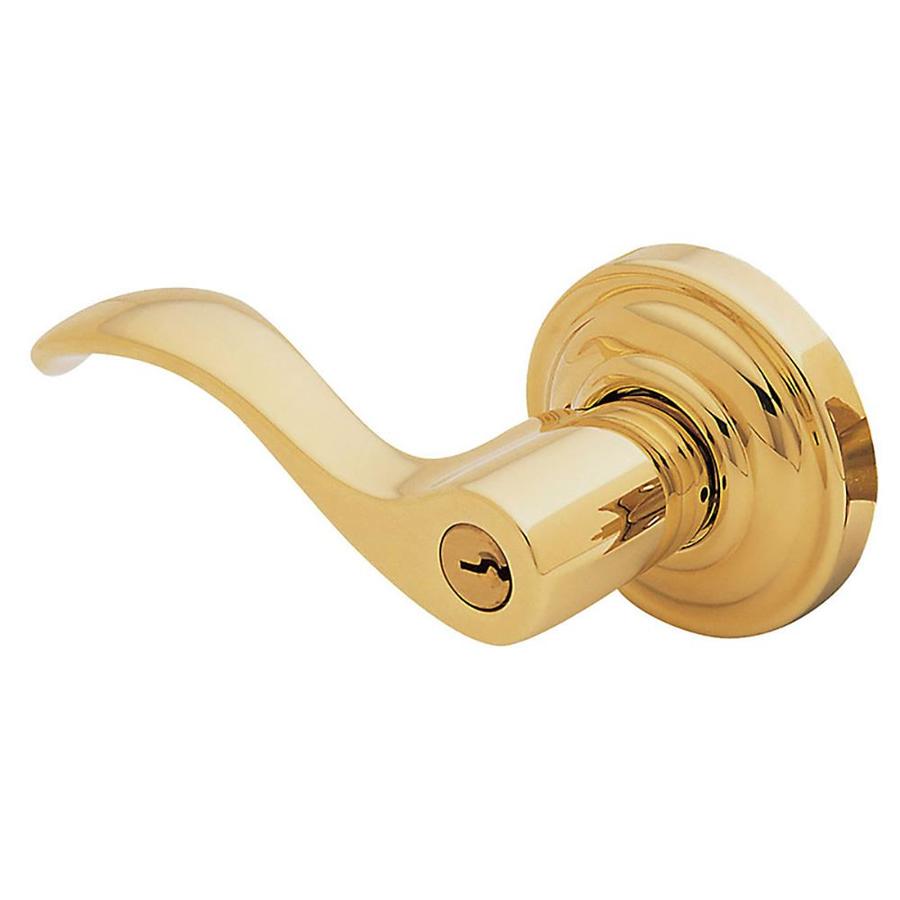 Baldwin Estate Wave Lifetime Polished Brass Left Handed Keyed