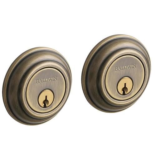 BALDWIN Satin Brass and Black DoubleCylinder Deadbolt in the Deadbolts department at