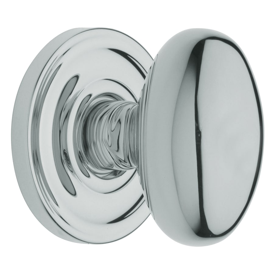 BALDWIN Estate Egg Polished Chrome Dummy Door Knob Single Pack at