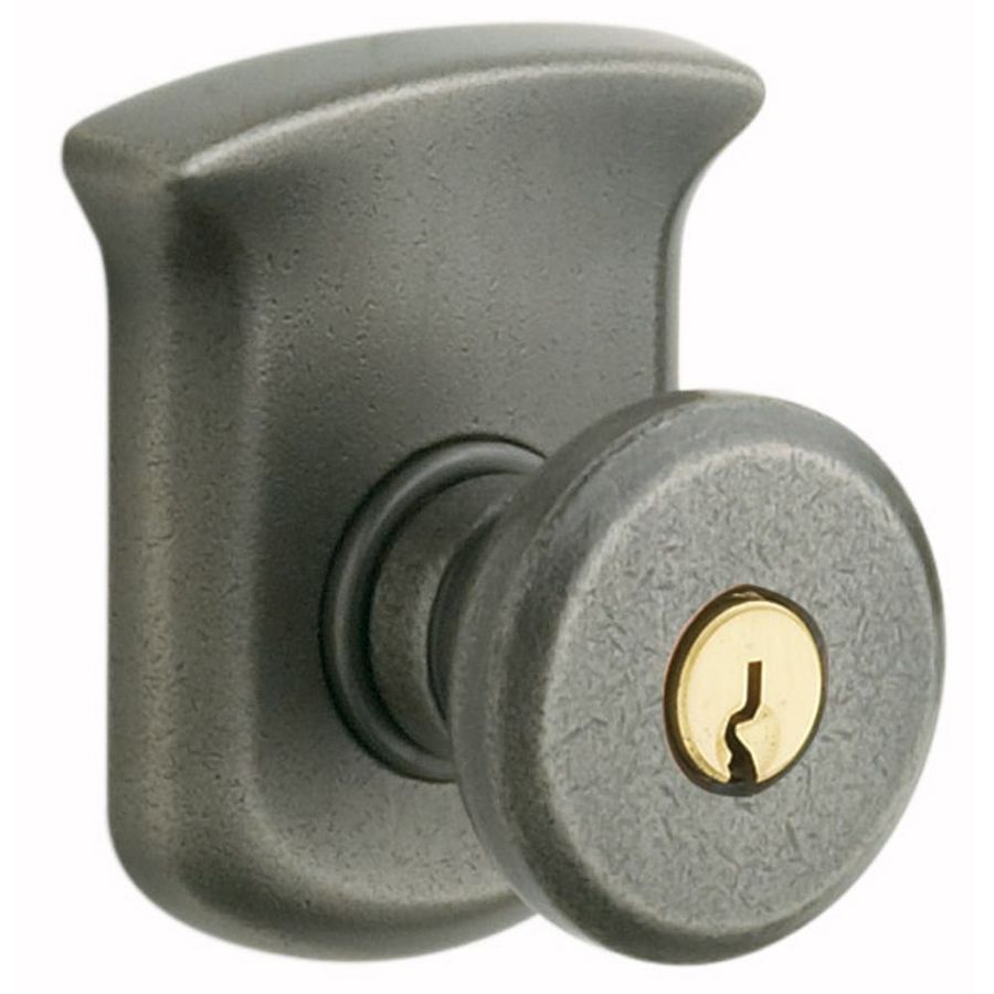 BALDWIN Tahoe Traditional Weathered Nickel Round Residential Keyed ...