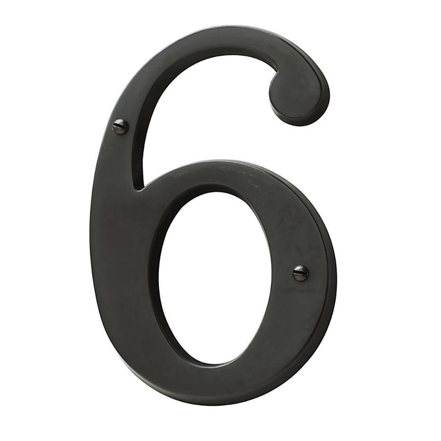 BALDWIN House Number 6 OilRubbed Bronze at