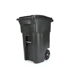 Greenstone Trash Can with Wheels and Lid Toter 32 Gal