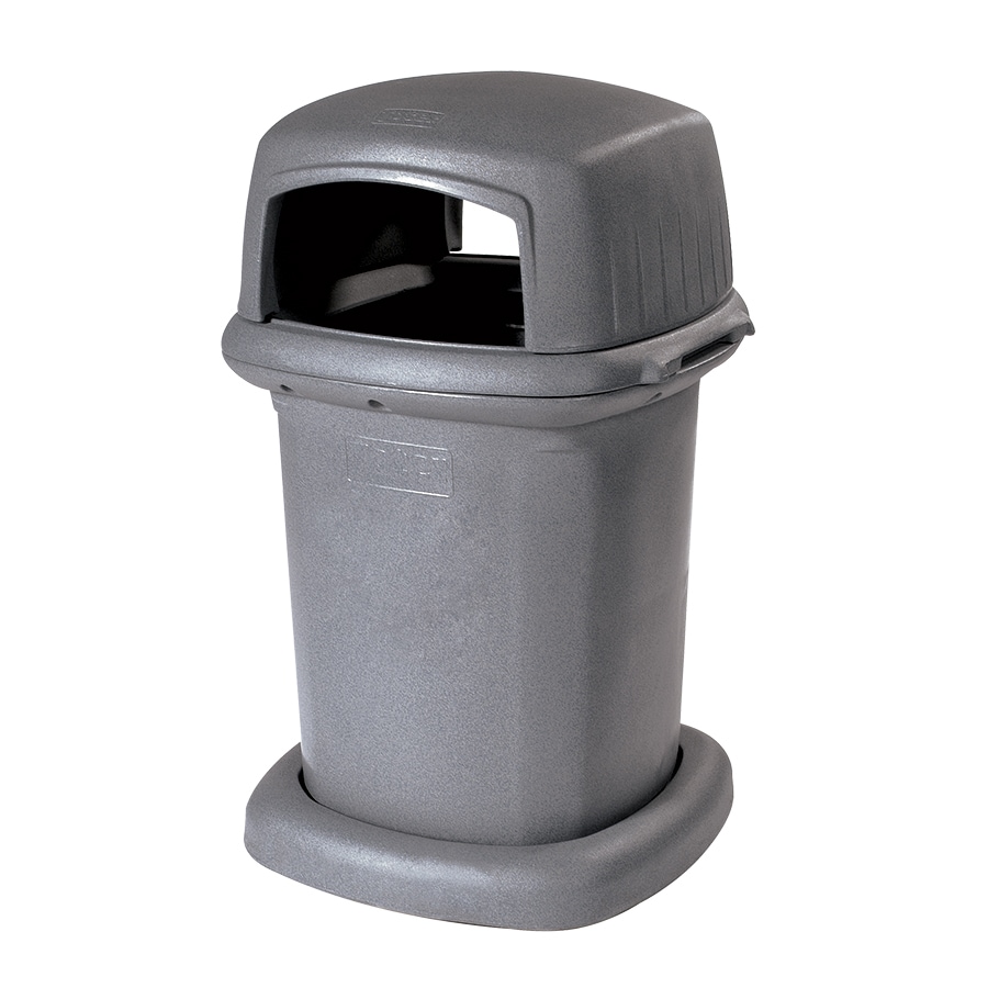 Shop Toter Outdoor Trash Can 45 Gallon Graystone Plastic Trash Can With   723105801104 