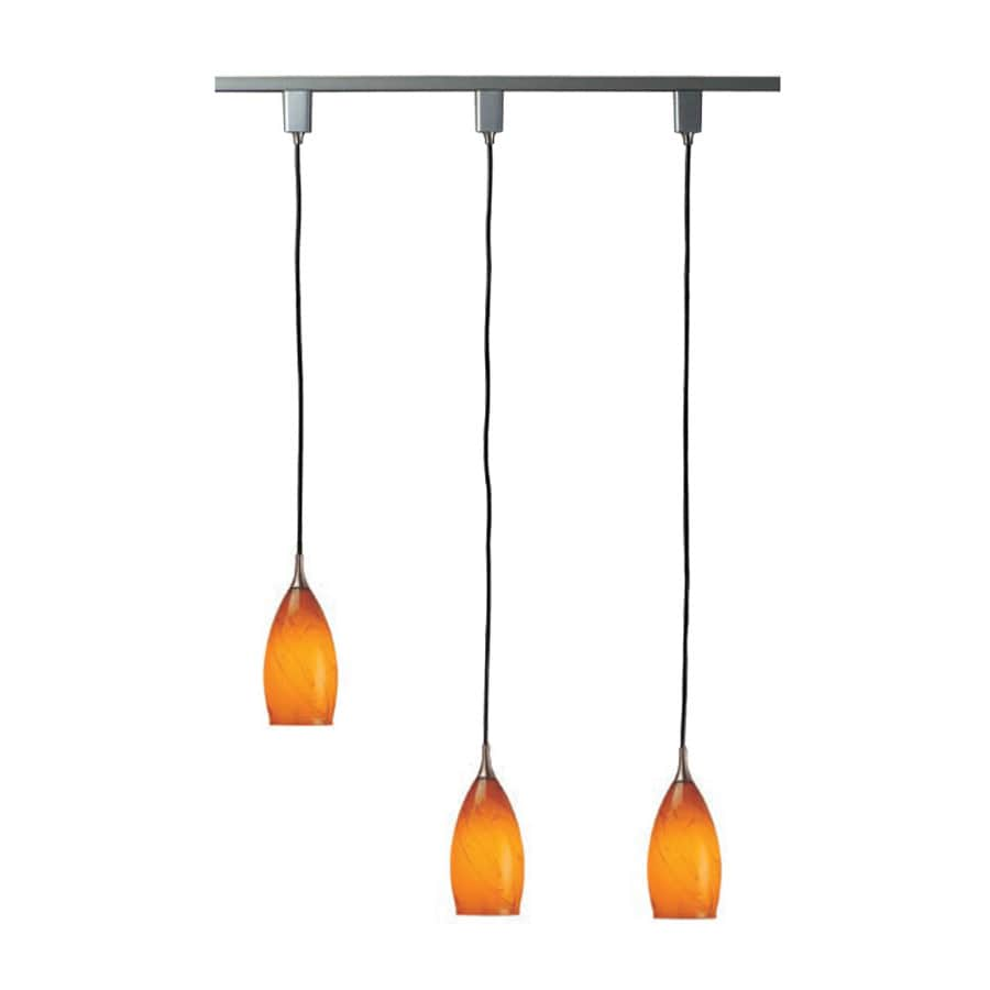 Royal Pacific 3 Light 48 In Amber Glass Shades And Brushed Aluminum   723554149833 