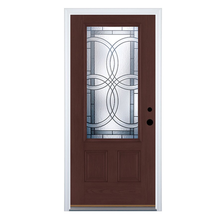 Therma-Tru Benchmark Doors Terracourt 3/4 Lite Dark Mahogany Stained