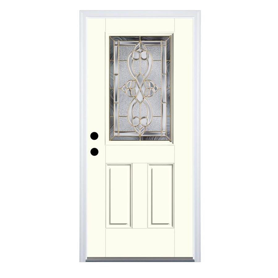 Therma Tru Benchmark Doors Willowbrook Half Lite Decorative Glass