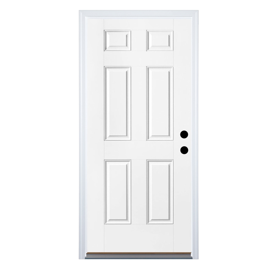 Shop Therma-Tru Benchmark Doors 6-Panel Insulating Core Left-Hand ...