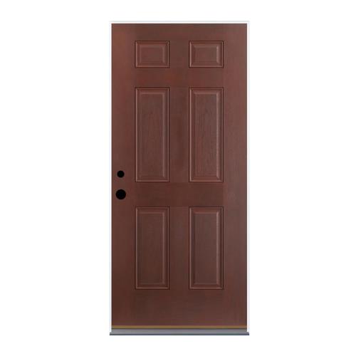Therma Tru Benchmark Doors Left Hand Outswing Mahogany Stained