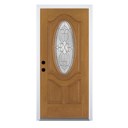 Therma Tru Benchmark Doors Willowbrook Oval Lite Decorative Glass