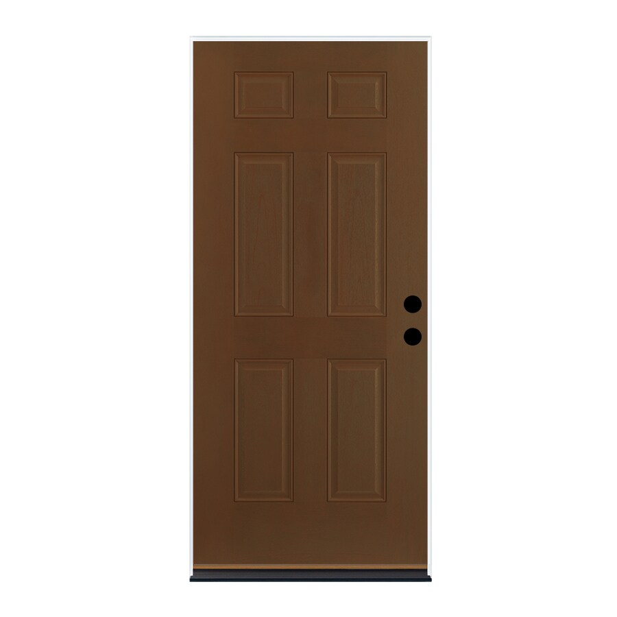 Therma Tru Benchmark Doors Walnut Stained Fiberglass Entry Door