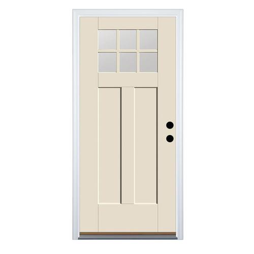Therma-Tru Benchmark Doors 32-in x 80-in Fiberglass Craftsman Left-Hand ...