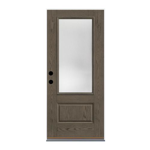 Therma Tru Benchmark Doors Reed 3 4 Lite Privacy Glass Right Hand