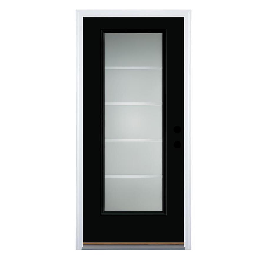 ThermaTru Benchmark Doors Crosslines Full Lite Decorative Glass Left