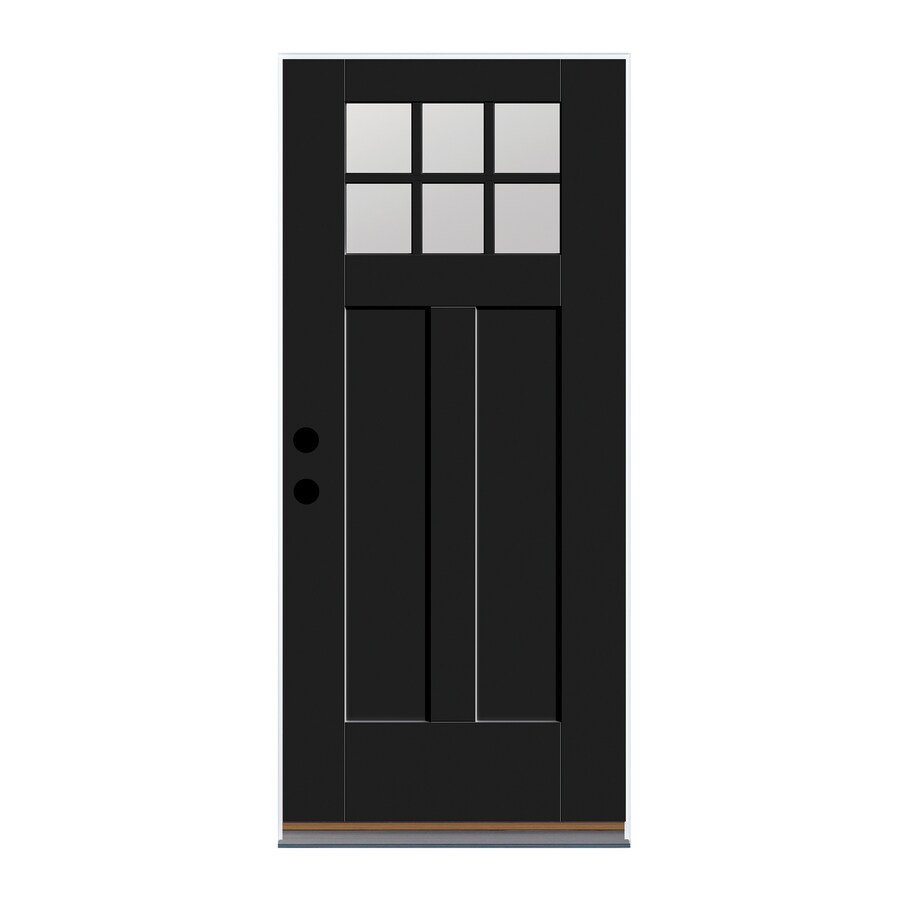 Black Simulated divided light Front Doors at