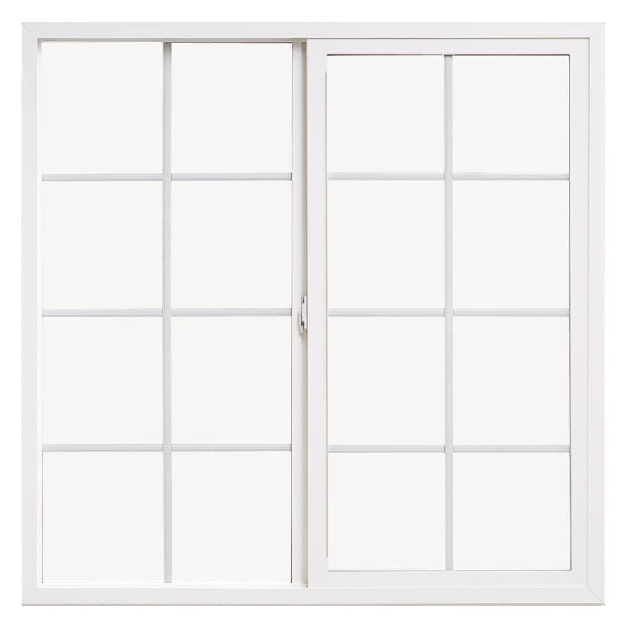 Pella 118270 72X48 ThermaStar by Sliding Window Vinyl 10 Series Grid Low E White with Screen