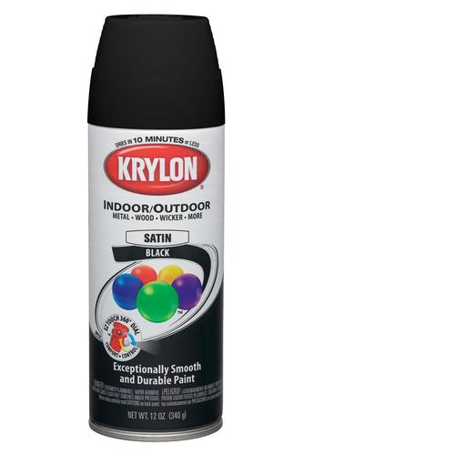 Krylon 12 Oz. Black Satin Spray Paint at Lowes.com