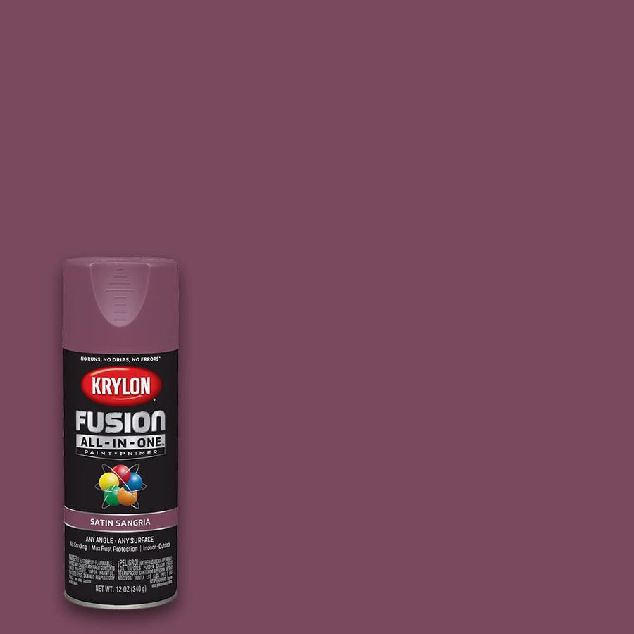 Krylon FUSION ALLINONE Satin Sangria Spray Paint and Primer In One