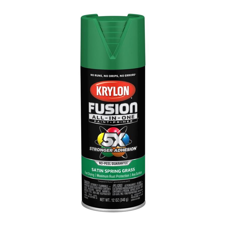 Krylon FUSION ALL-IN-ONE Satin Spring Grass Spray Paint and Primer In ...