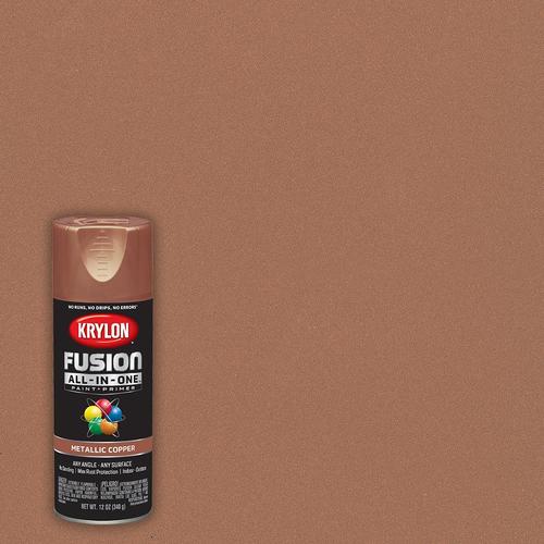 Krylon FUSION ALL-IN-ONE Gloss Copper Metallic Spray Paint and Primer ...