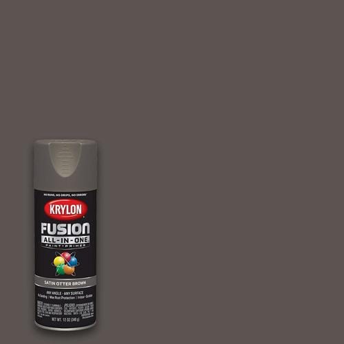 Krylon FUSION ALL-IN-ONE Satin Otter Brown Spray Paint and Primer In ...
