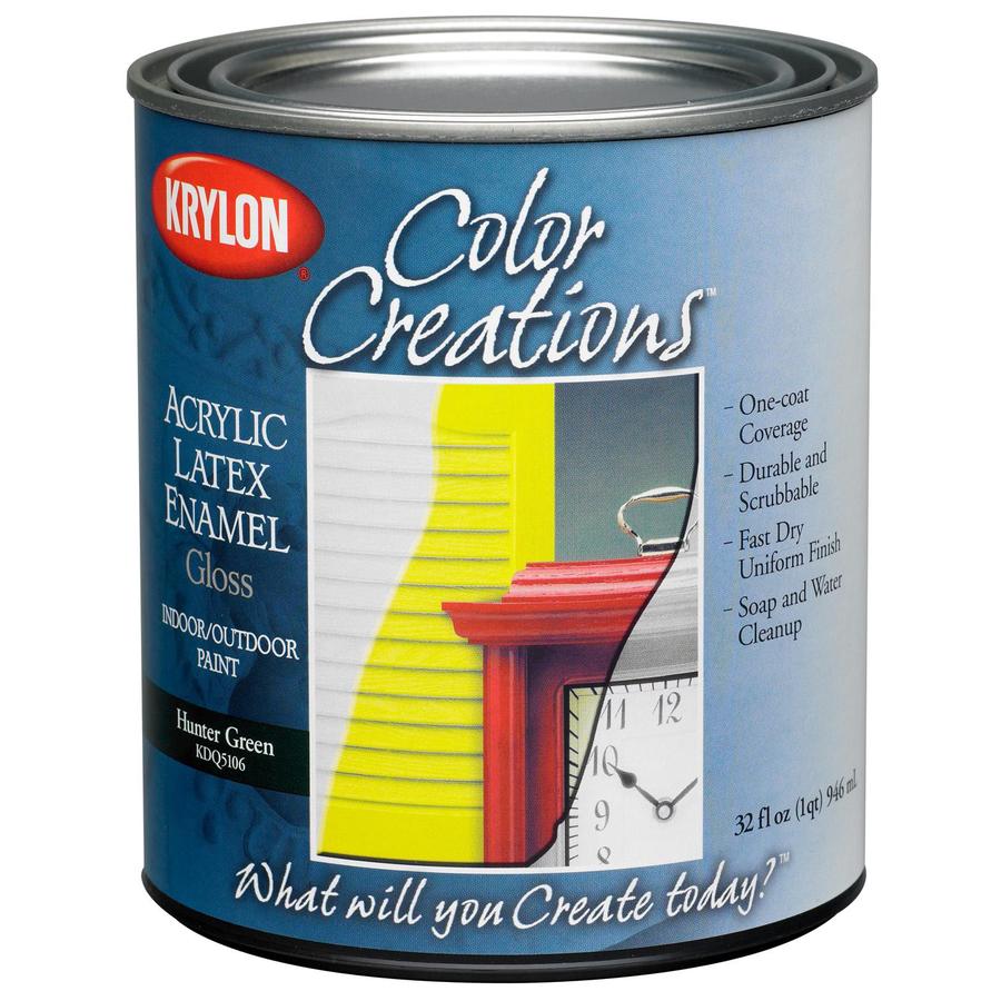 Krylon Gloss CoverMaxx Hunter Green Enamel Latex Interior Paint (1