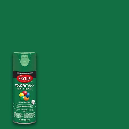 Krylon COLORmaxx Gloss Emerald Green Spray Paint and Primer In One (NET ...