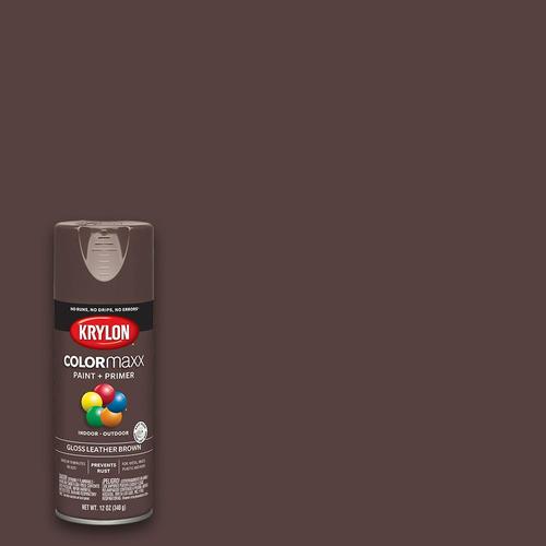 Krylon COLORmaxx Gloss Leather Brown Spray Paint and Primer In One