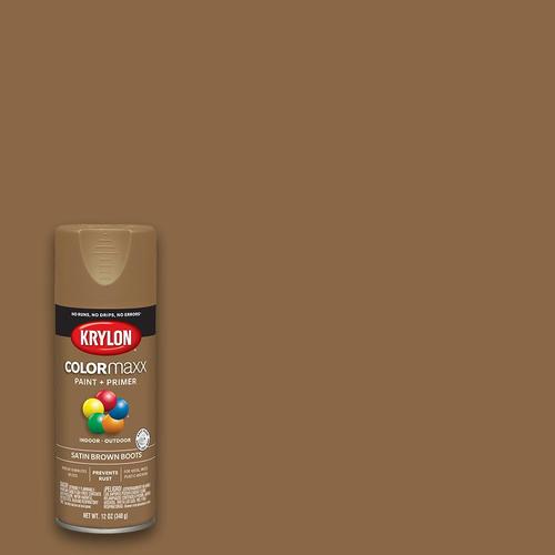 Krylon COLORmaxx Satin Brown Boots Spray Paint and Primer In One